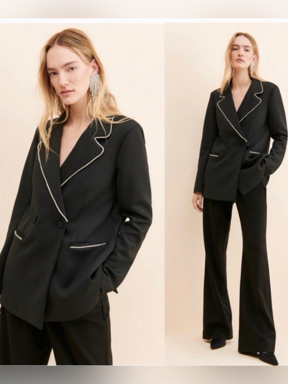 #696 Good American Scuba Crystal Blazer size 6X